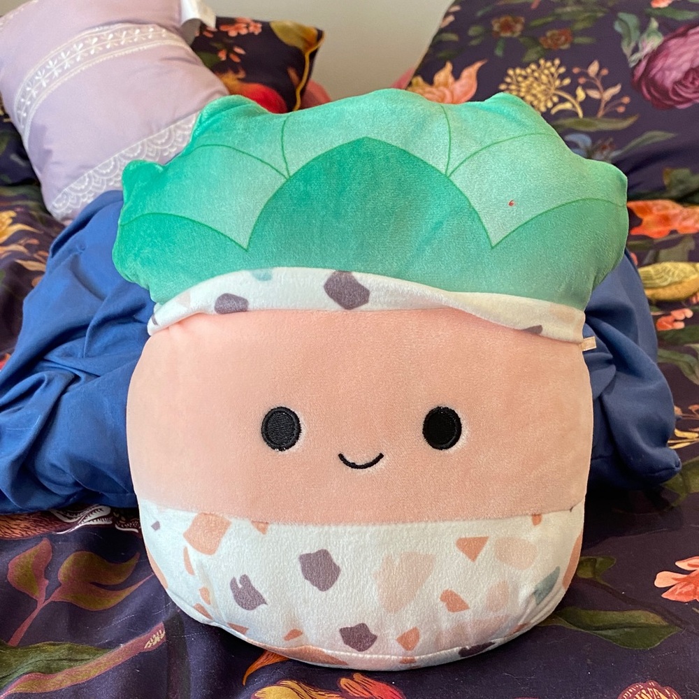 Squishmallows Green and Pink Stuffed Animal
